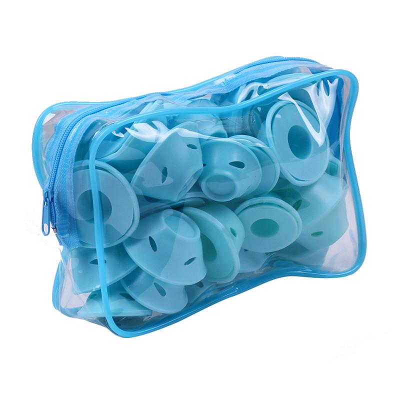 20 шт. розовые, синие силиконовые щипцы для завивки волос, мягкие резиновые бигуди для ухода за волосами, без нагрева, инструмент для укладки волос, Прямая поставка, 20 #