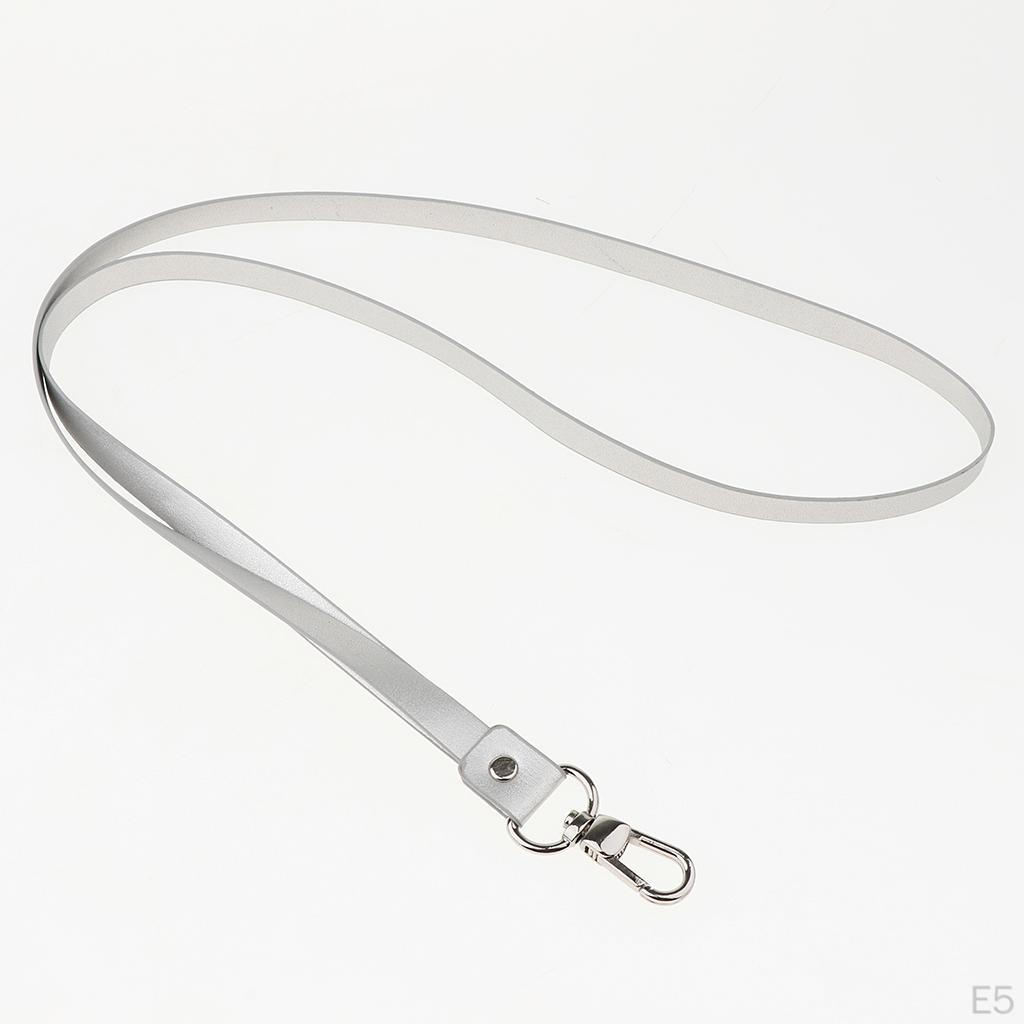 Ретро PU кожаный шейный ремешок шнурок металлический зажим для карт бейджей