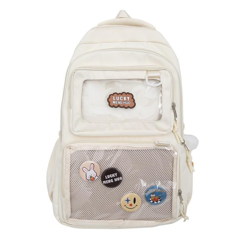 Japanese All-match High-face Value Large-capacity JK Transparent Pain Bag Light Schoolbag Women's Simple Backpack