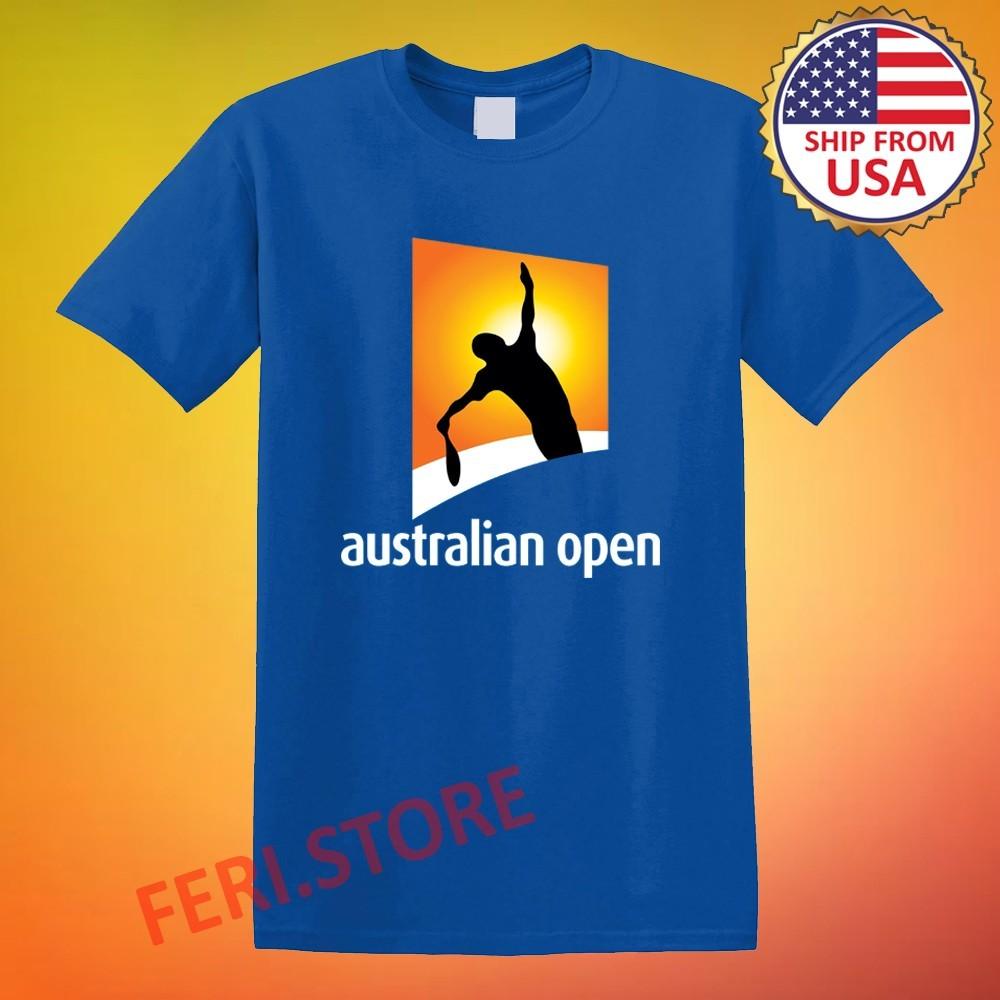 Теннисный турнир Большого шлема Australian Open Мужской Синий Размер S-5XL