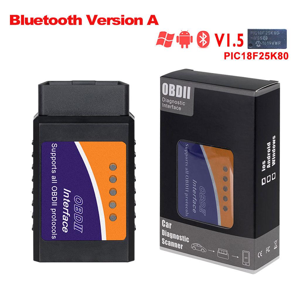 ELM327 V1.5 Чип PIC18F25K80 Двухплатный WIFI/BT OBD2 Сканер Кодов Диагностический Инструмент ELM327 OBDII для Телефона Android/IOS PK ICAR 2