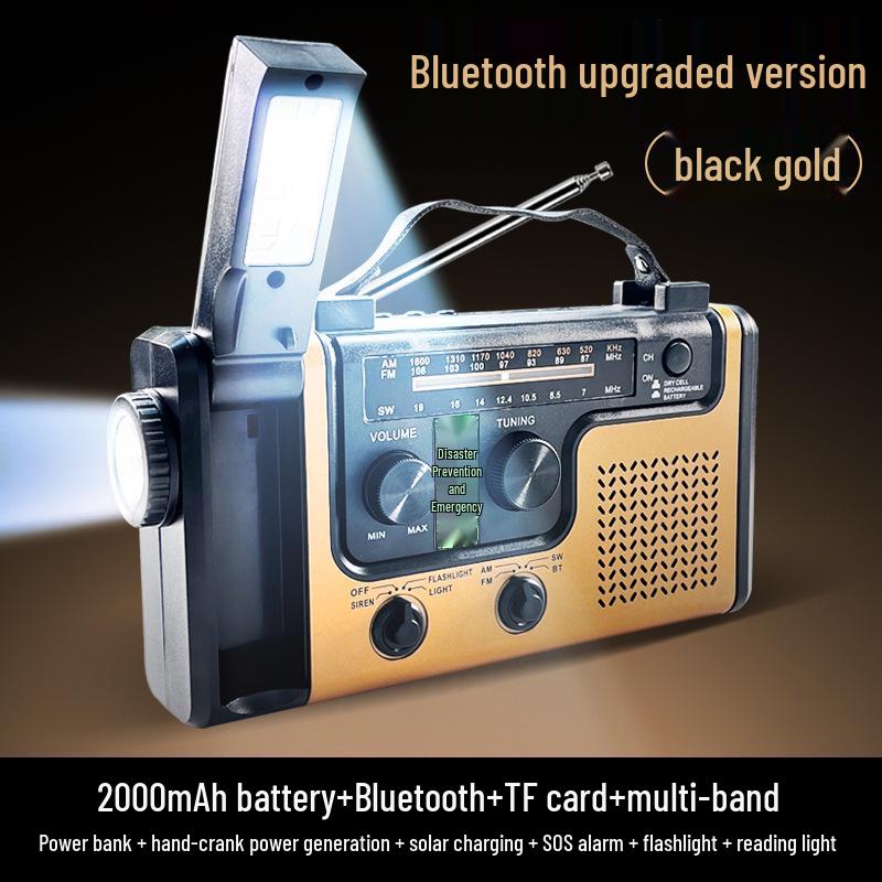 Портативное радио с ручным приводом и солнечной батареей для экстренных ситуаций с многофункциональным освещением для подготовки к стихийным бедствиям