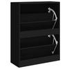 Shoe Cabinet Black 63x24x81 cm Particleboard