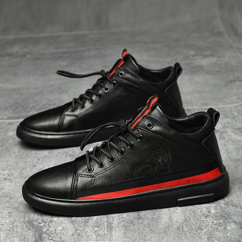 Классические брендовые мужские повседневные туфли из натуральной кожи с внутренними высокими каблуками, зимние высокие хлопковые туфли, мужские оксфордские туфли, прочные