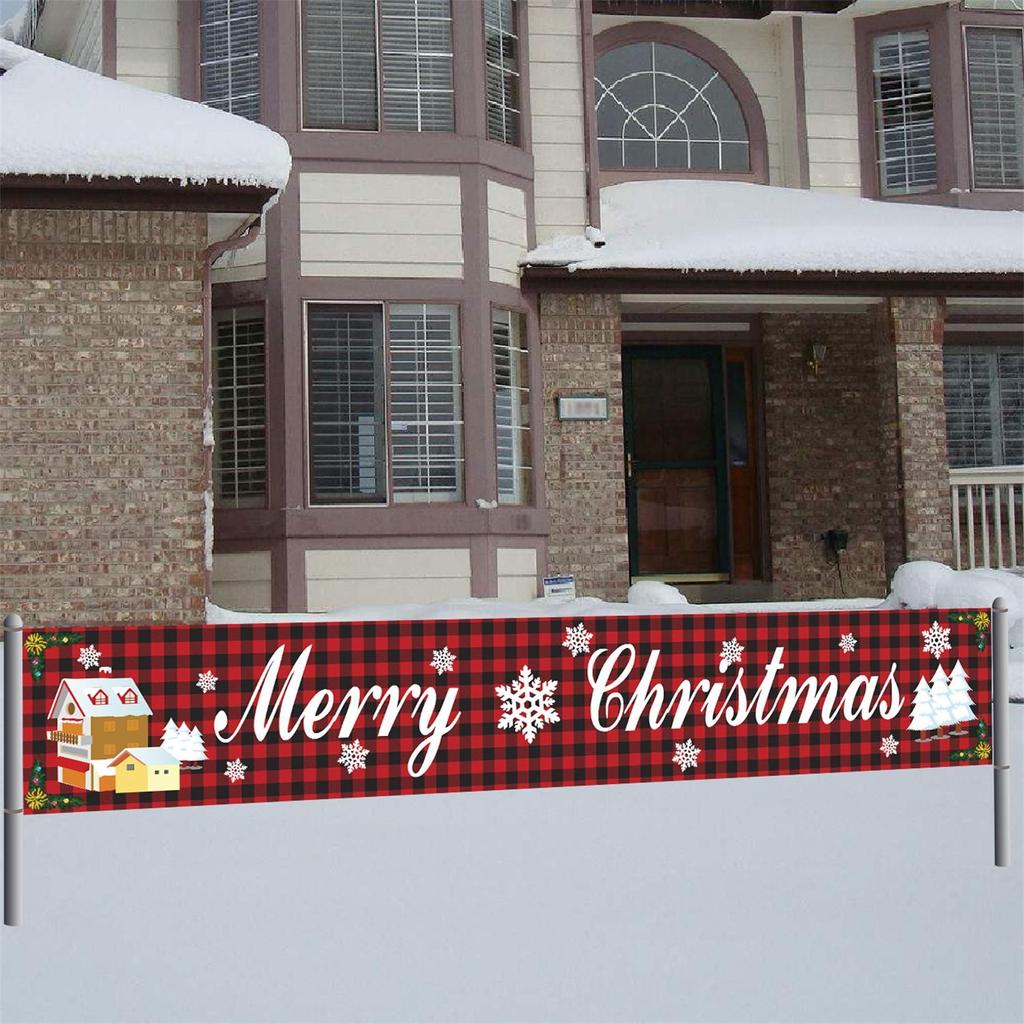 9FT Large Merry Christmas Banner Sign Xmas Outdoor Indoor Decoration Home