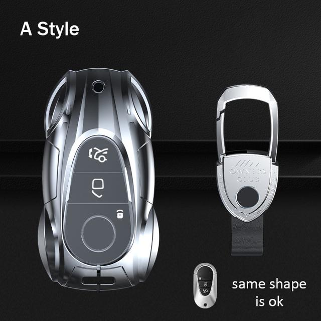 Чехол для дистанционного ключа автомобиля из цинкового сплава для Mercedes Benz ACEGS Class GLA GLC CLE W124 W176 W223 W206 S350L S400L S450L