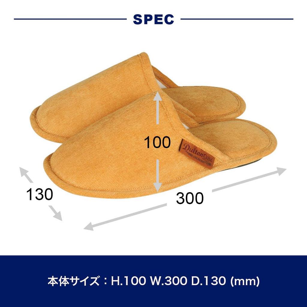 Slippers CORDUROY SLIPPERS EV GRAY [Dulton] 25~28cm