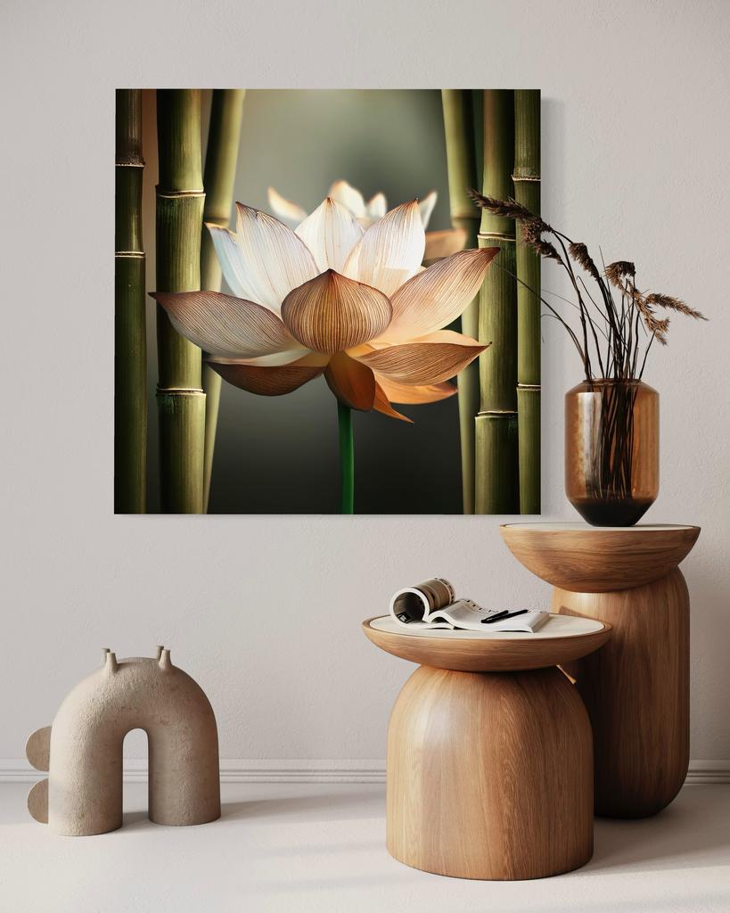 Canvas Print, Flower Zen Bamboo