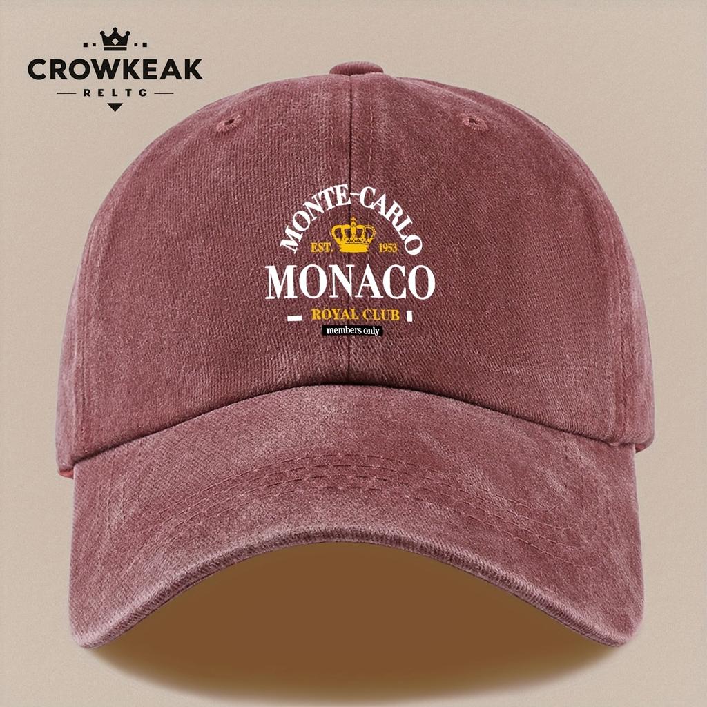 Кепка-бейсболка Винтажная Королевского Клуба Монако Регулируемая Snapback Легкая Унисекс Шляпа для Рыбалки на Открытом Воздухе Пляжа Барбекю