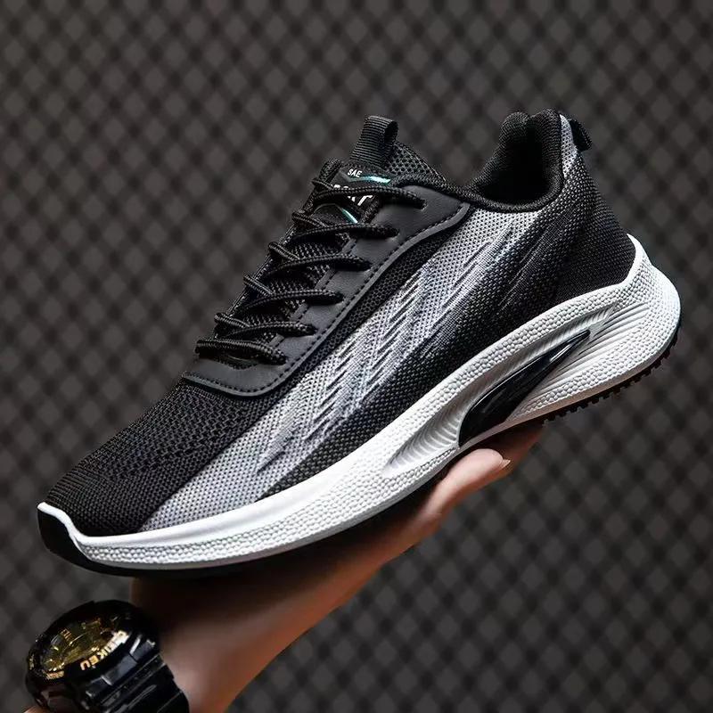 WTEMPO Большие размеры, легкие, на шнуровке, спортивные мужские кроссовки, дышащие, универсальные, нескользящие, износостойкие, повседневные кроссовки