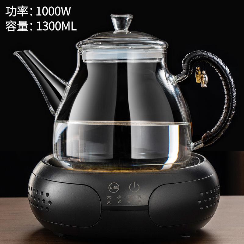 Стеклянный чайник для электрической гончарной печи 220 В, бытовая, высокотемпературная стойкость и взрывозащищенность, прозрачные отдельные кастрюли