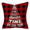 Festive Christmas Cushion Cover Featuring Adorable Reindeer And Snowflakes Design