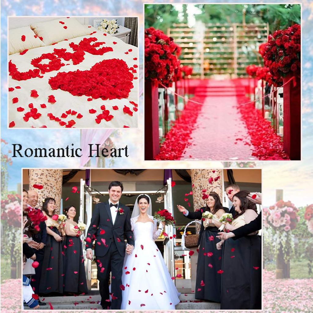 100/200Pcs Artificial Love Heart Petals Valentine's Day Wedding Party Confetti Petals Sponge Satin Fabric Table Bed Decorations