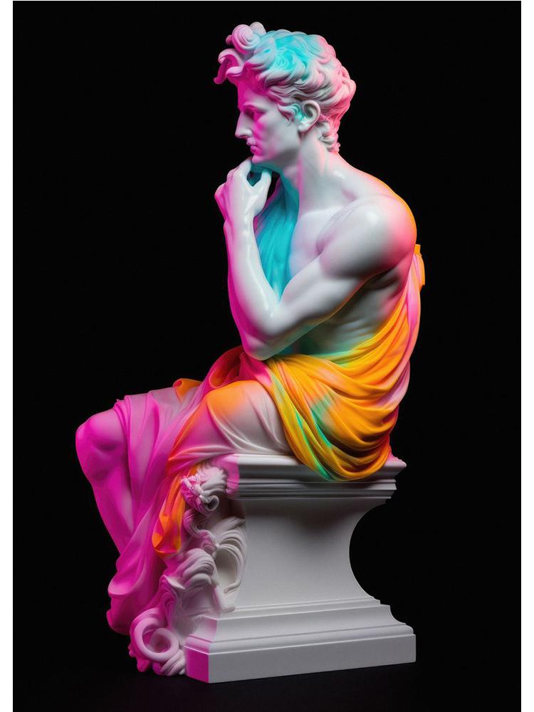 Винтажный мраморный постер «Аполлон» Дэвид Пополо, холст, картина, абстрактная статуя, настенное искусство для современной гостиной, домашний декор, Куадрос