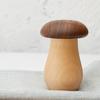 Creative and Practical Solid Wood Toothpick Tube, Household Toothpick Box, Black Walnut and Beech Wood Double Panel Wooden Cute Mushroom Toothpick Can