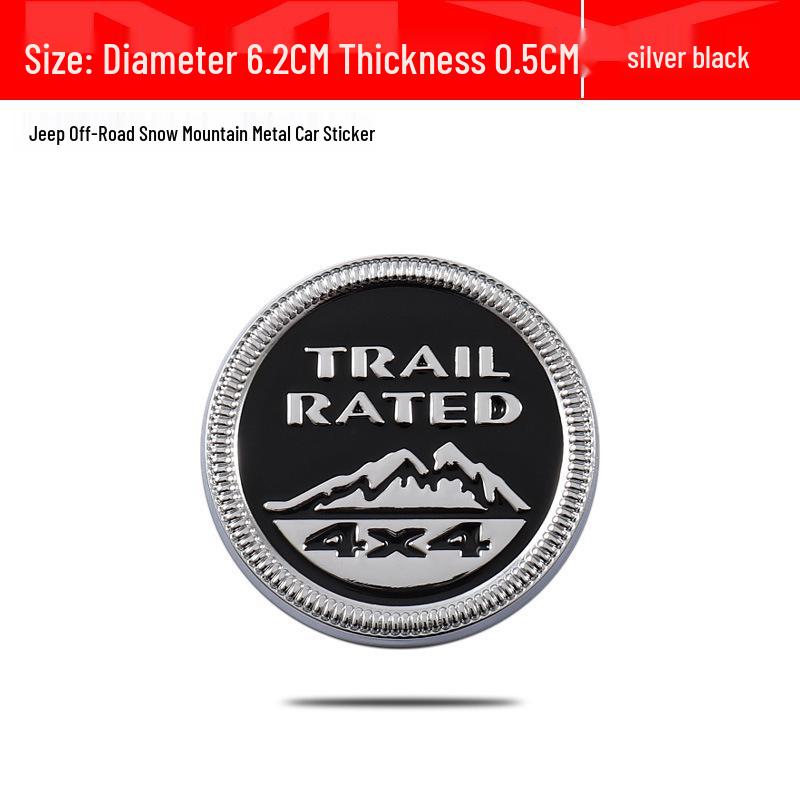 Trail Rated 4x4 Emblem for Jeep Cherokee, Wrangler & Compass