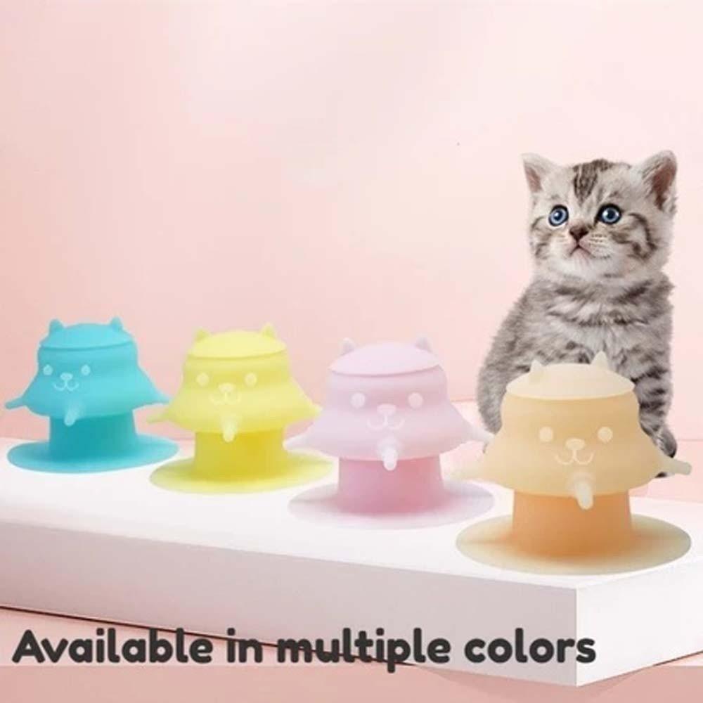 Cat Food Dispenser Kitten Nipple Feeder Nipple Suction Cup Base Pet Food Storage Puppy Milk Feeder 230ml Pet Bowl Bionic Nipple