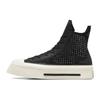 Converse Womens Chuck 70 De Luxe Squared High 'Crystals' (women's sizes) Black / Egret / White Skate Shoes A09070C
