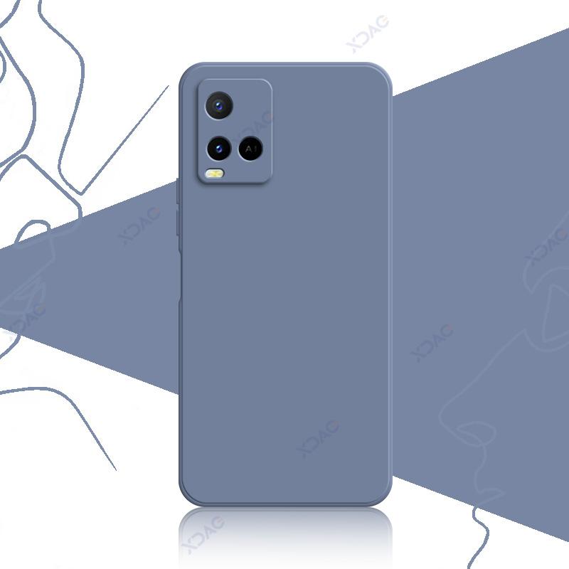 Роскошные квадратные жидкие силиконовые чехлы для VIVO Y33s Y33t V2109 Global 6.58" Global 360 мягкие чехлы для телефонов водонепроницаемые сумки