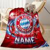 Bayern Munich Galaxy Artwork Personalized Text Blanket Lightweight Customizable Blanket Warmthful Decor Versatile for Nap Picnics Living Room Sofa