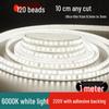 Светодиодная лента Gang Yu 220V COB, самоклеящаяся и водонепроницаемая