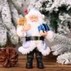 Practical Santa Claus Standing Pose Doll Christmas Ornament Pendant Pose Resin Santa Claus Small Stand Articles