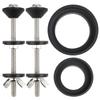 Универсальные комплекты болтов для сиденья унитаза Водонепроницаемый винт для сиденья унитаза из нержавеющей стали с резиновой шайбой и крыльчатой гайкой Долговечный