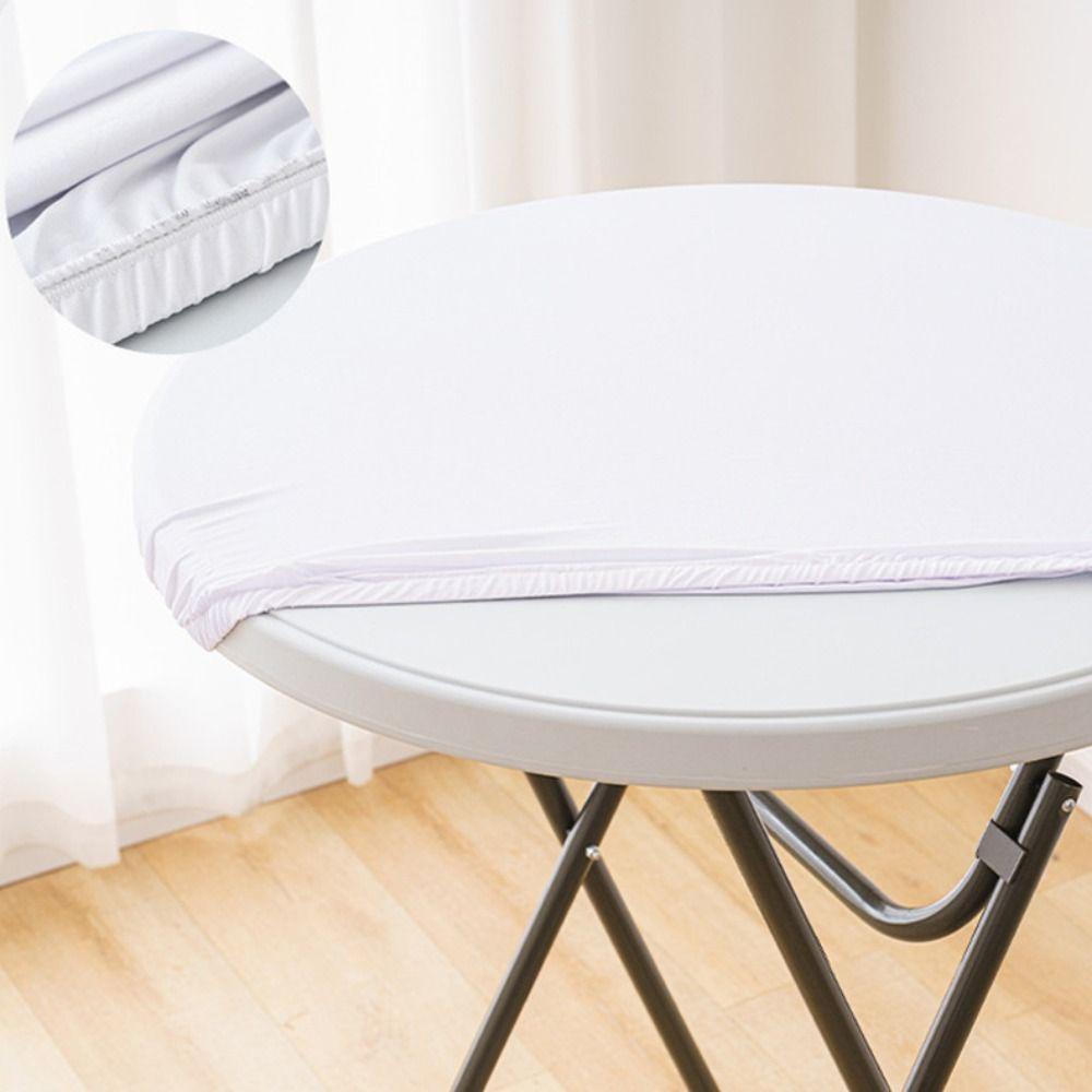 Waterproof Elastic Table Cover Milk Silk Table Mat Easy To Clean Dining Tablecloth Dining Table