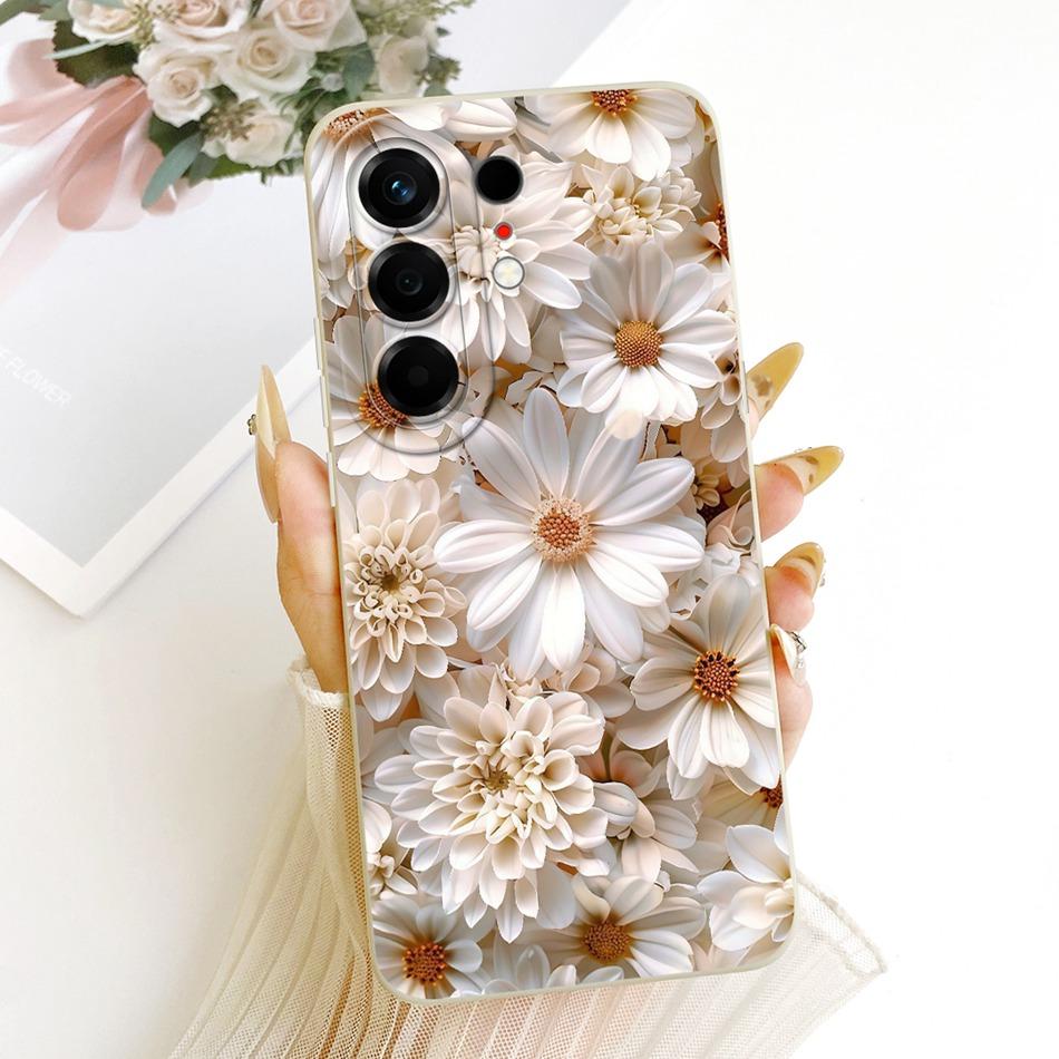 For Tecno Camon 50 Pro 4G CN5c Cute Cat Flower Cartoon Phone Case For Tecno Camon 50Pro 4G Soft Silicone Covers Bumpers