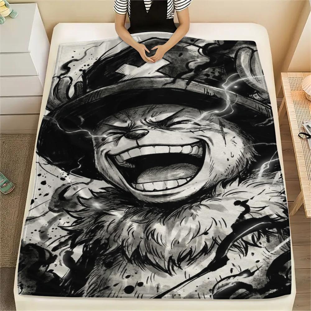 Tony Tony Chopper Soft Daily Rest Flannel Blanket, Warm Printed Cover for Household Furniture and Long Distance Travel.-TING