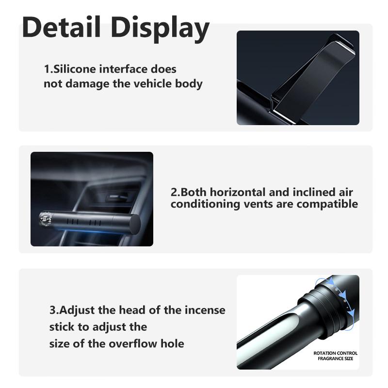 For Volvo Car Fragrance Custom Vent Clip Cylindrical Essential Oil Sticks V50 S60 XC60 S40 XC40 XC90 V60 S80 S90 V70 XC70