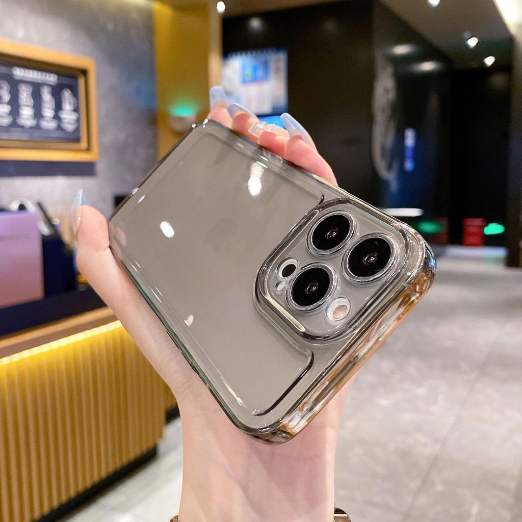 Подходит для Apple 13 Pro космический прозрачный чехол для мобильного телефона iphone17 противоударный полноразмерный 14 с мелкими отверстиями прямой край защитный чехол 1