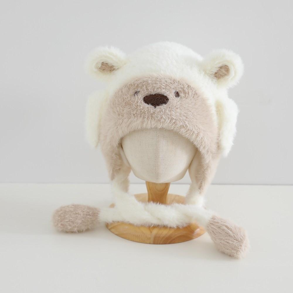 Thick Moving Ear Earflap Hat Squeaky Design Plush Winter Hat Fun Cartoon Animal Hat  Aged 4-7 Years
