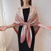 Elegant Literary Cotton Linen Large Square Scarf Female Summer Bohemian Style Warm Decorative Versatile Shawl 130x130cm