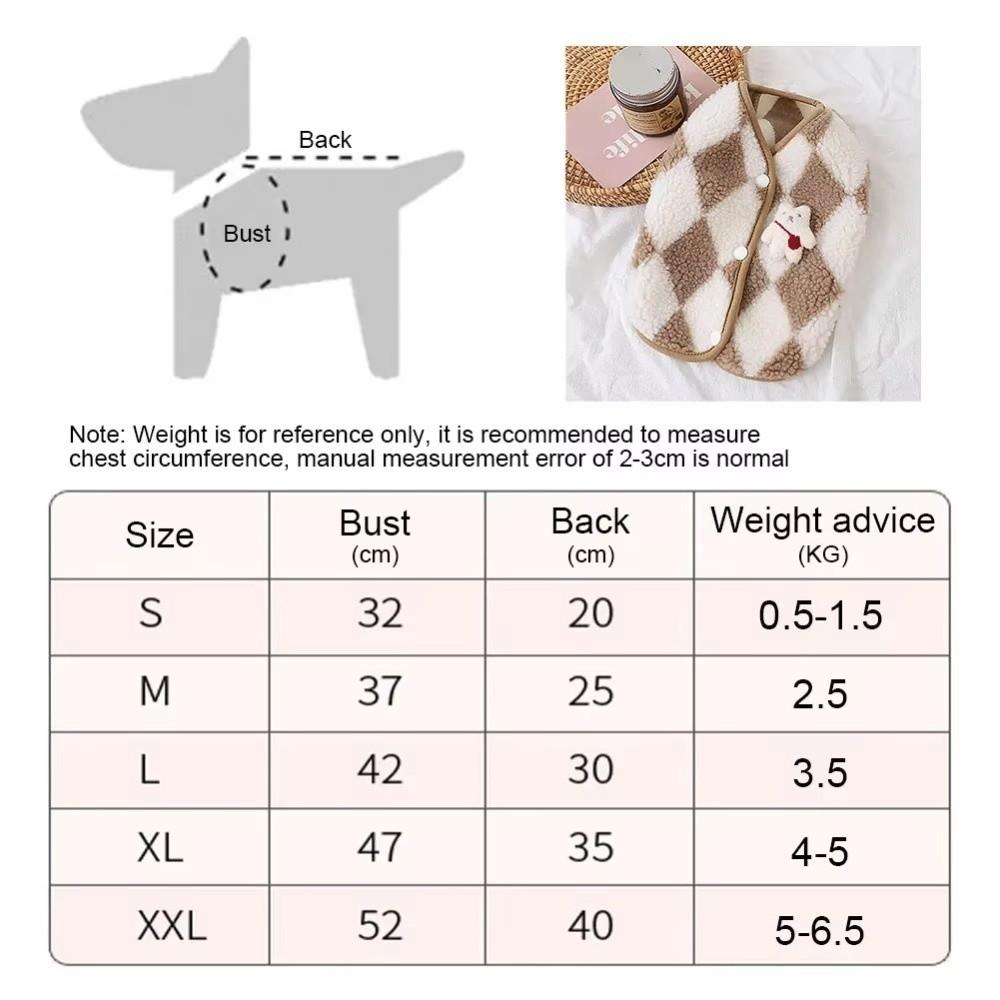 Зимняя теплая одежда для питомцев, щенков, в клетку, флисовые наряды для питомцев, пальто, куртка, одежда для собак, костюм для йорков, милый жилет с мишкой, одежда для собак