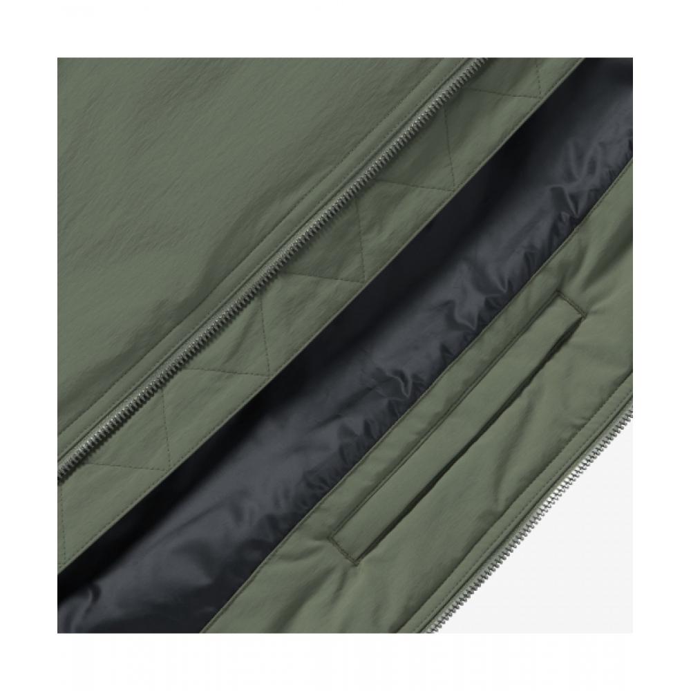 Lacoste Мужской джемпер с воротником и подкладкой в стиле «авиация» [хаки]