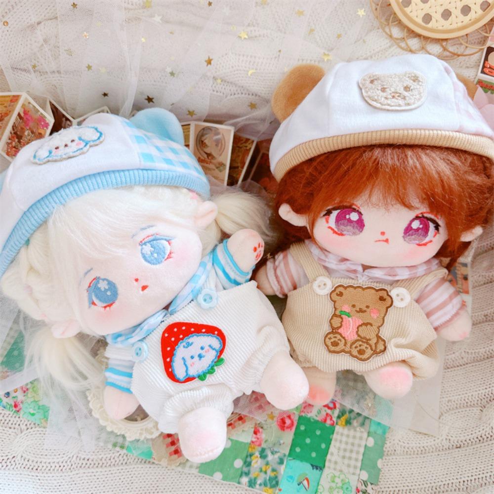 Strap Pants Cotton Doll Suit Dress Up Plush Dolls Clothes Cotton Doll Clothes Set  20cm Cotton Doll