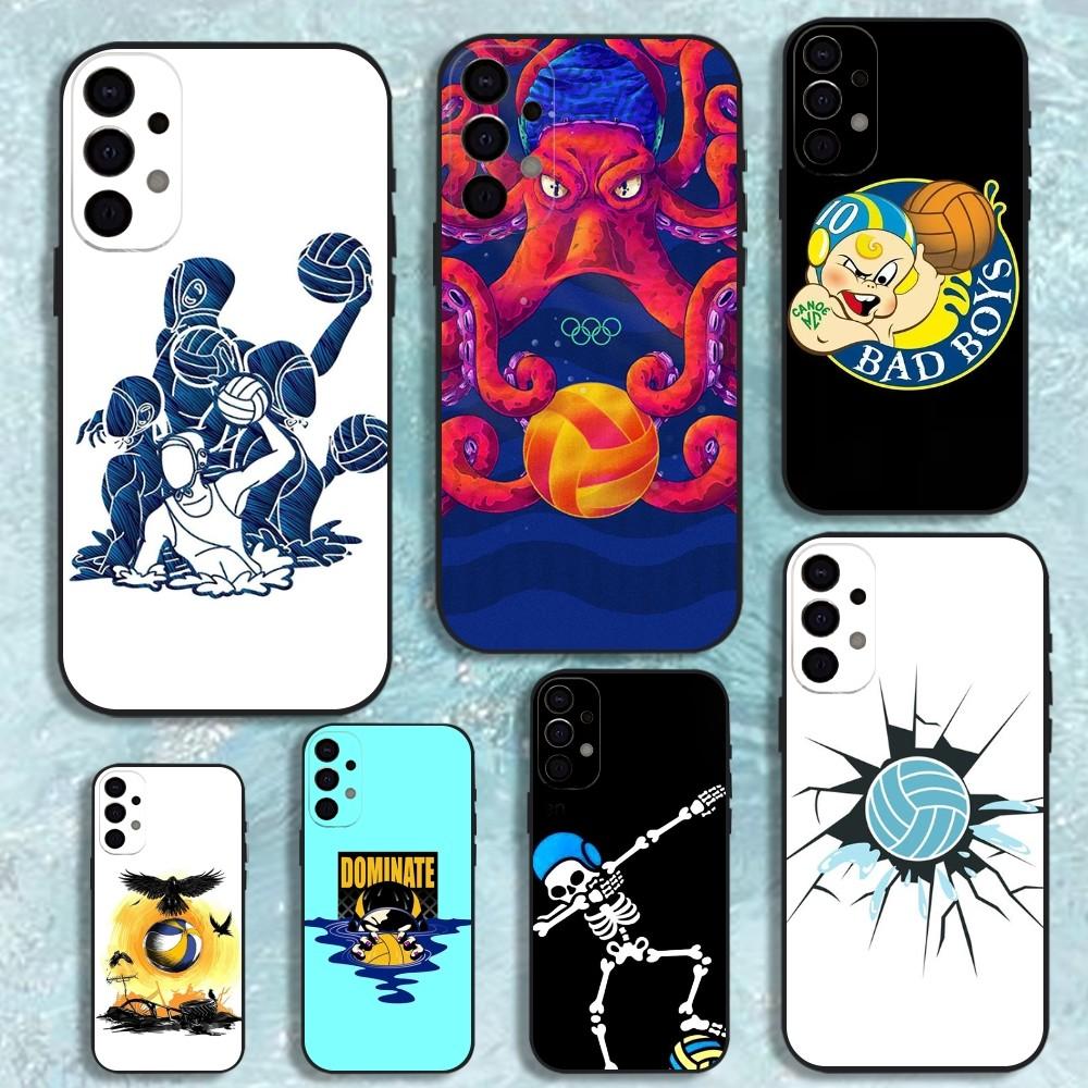 Спортивный чехол для телефона Водное поло Для Samsung S25, S24, S21, S22, S23, S30, Ultra, S20, Plus, Fe, Lite, Note, 10, 9, 5G Черная крышка