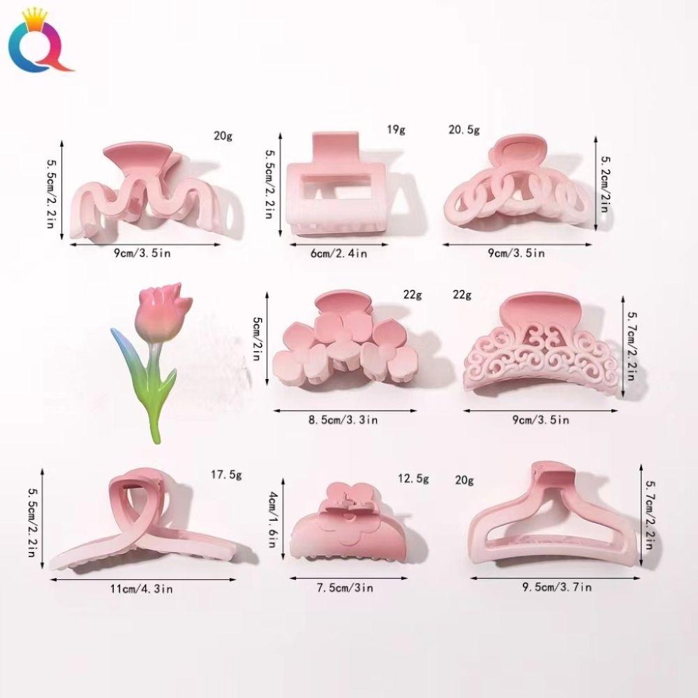 Милая заколка для волос, матовая цветная заколка с цветком, корейская заколка для волос, розовая женская заколка для волос