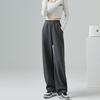 Sweatpants Women's Autumn New Khaki Casual Pants Straight Loose Large Size Thin Wide-leg Pants