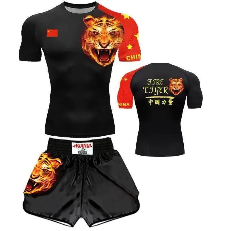 Kids Martial Arts Training Uniform Boxing Muay Thai MMA Sanda Practice Custom Print