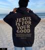 Иисус для вашего блага Двусторонняя толстовка с принтом для мужчин и женщин, свободная спортивная одежда, унисекс, пуловер для улицы
