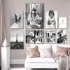 Modern Paris Tower Sexy Girl Money Black White Photo Poster Decorative Paintings Canvas Wall Art Pictures Living Room Home Decor