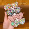8 Colorful Heart-shaped Hair Clips, Cute Headwear for Daily Use, Hair Accessories