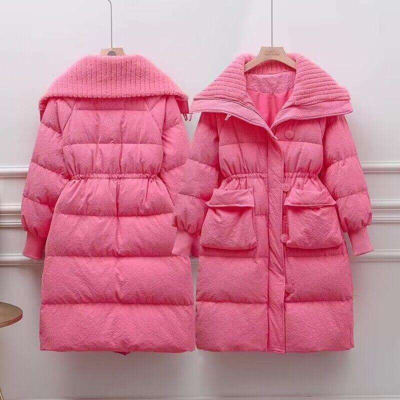 Down Jacket for Women Waterproof Parka Thicken Warm Long White Duck Parkas Light Luxury High-end Fashion Winter 2024
