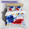 France Football Printed Bedding 3 Piece Set Cozy Breathable Bed Cover Set as Housewarming Holiday Gift
