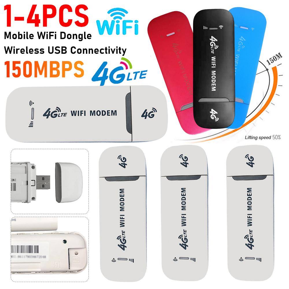 4/1 шт. 4G LTE USB WiFi-адаптер Беспроводной 150 Мбит/с Интернет-маршрутизатор Портативный WiFi-адаптер Карманный хот-спот Модем Для мобильного Автомобиля