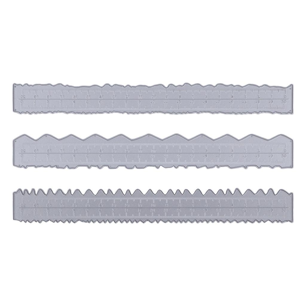 3 шт. линейка с неровными краями для создания тиснения из углеродистой стали, привлекательная декоративная легкая карта