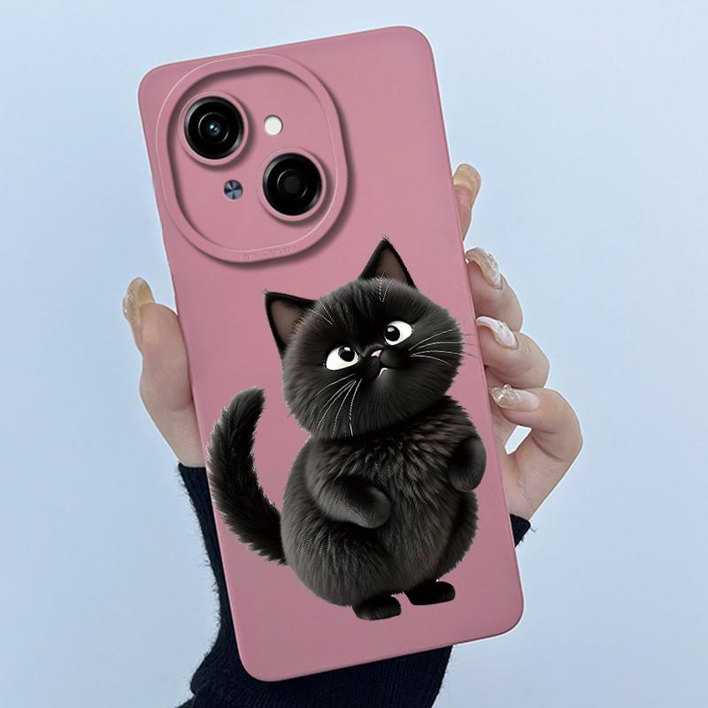 Для Tecno Spark Go 1 SparkGo 2025 Pop 9 Чехол Мультяшный Кот Защита Камеры Силиконовый Чехол Для Tecno Spark Go1 Задняя Крышка Coque