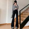 Новые ретро универсальные модные микро-клеш брюки на осень и зиму, маленькие люди выглядят высокими и худыми, джинсы с высокой посадкой